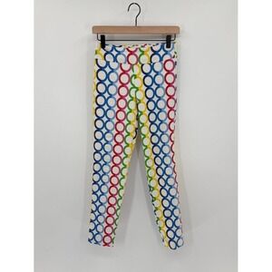 Krazy Larry Size 2 Retro Funky Ankle Pants Geometric Artsy Travel Made in USA